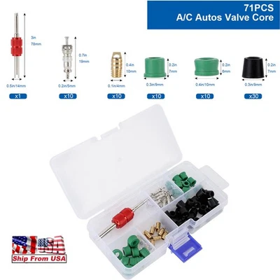 71 PIEZAS Junta de Manguera HVAC Chaqueta Amarilla, Kit Surtido de Núcleo de Válvula de Aire Acondicionado Foto 1 de 4