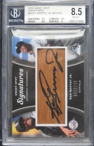 2008 Ken Griffey Jr Upper Deck Sweet Spot Signatures autografo mazza /243 BGS 8,5 - Foto 1 di 4
