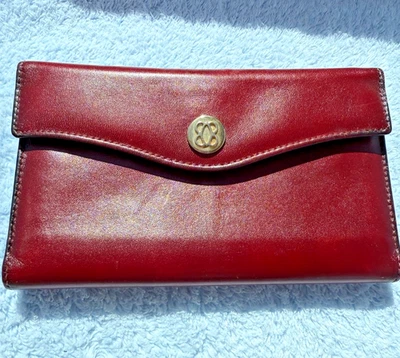 Cartera Bosca de Colección Triple Grano Completo Cuero Sangre de Buey Borgoña Chequera A Presión Foto 1 de 4