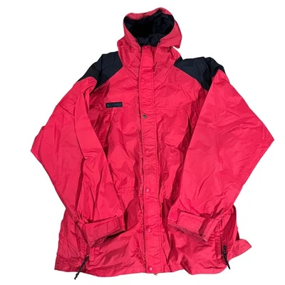复古 90 年代 Columbia Sportswear Company 红色黑色男式夹克外套 XL — 第 1/4 张图片