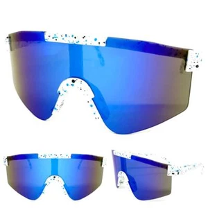 Kids Boys Girls Sports Baseball Cycling Retro Wrap Shield SUN GLASSES Ages 6-12 - Picture 1 of 6
