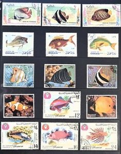 Bundle of Fauna Marine Fish Stamps 1970s - VF - 1x sheet job lot - Picture 1 of 1