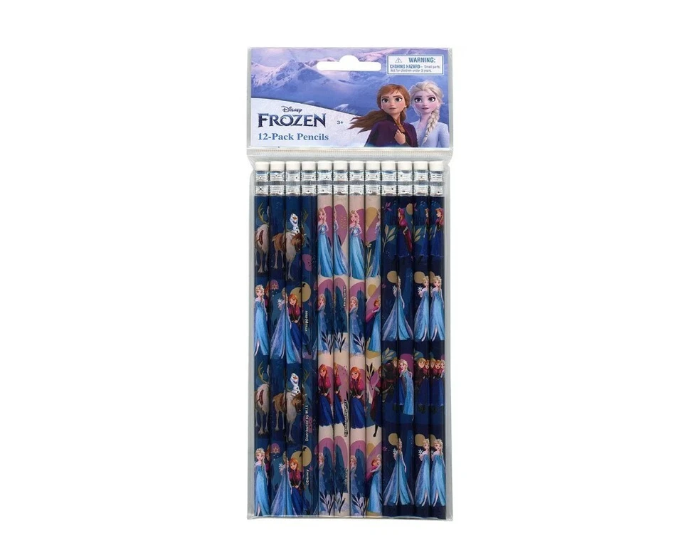 Disney Frozen Pack of 2 - 12-pc Wood Pencils for Kids School Supplies Stationery