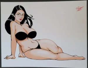 Baronessa GI Joe PinUp illustrazione a colori stampa artistica 8,5x11 di Keyeske V2N-67-2 - Foto 1 di 8