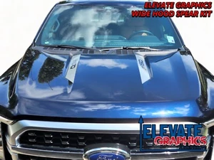 For Ford F-150 Wide Hood Graphics Spear Stripes Vinyl 3M Auto Decals 2021-2026 - Picture 1 of 27