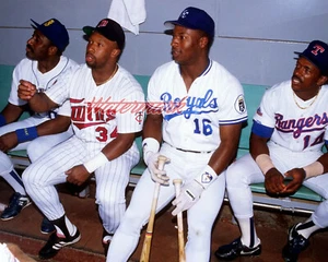 MLB 1989 All Star Game Kirby Puckett Twins Bo Jackson Royals Color 8 X 10 Photo - Picture 1 of 1