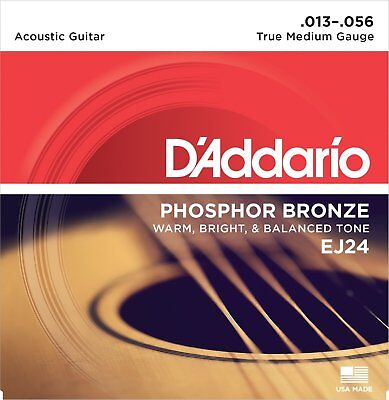 D'Addario EJ24 Phosphor Bronze, Medium, 13-56 Acoustic Guitar Strings