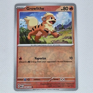 Growlithe 058/165 SV Scarlet & Violet 151 Reverse Holo Common Pokemon TCG NM - Picture 1 of 2