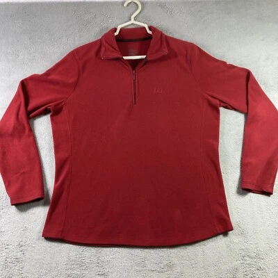GAP Sudadera Adulto Grande Rojo Polar Pullover 1/4 Cremallera Logo Suéter Ligero Foto 1 de 4