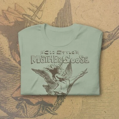 Винтажная футболка Mother Goose — старая сказка, графическая футболка, искусство - Изображение 1 из 3