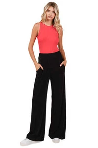 Mittoshop Elastic Waist Pants with Side Pockets - Picture 1 of 6