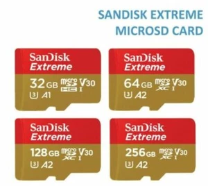 SanDisk 32GB 64GB 128GB 256GB Micro SD SDHC SDXC Schede di memoria EXTREME 4K U3 - Photo 1/10