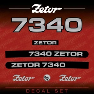 Zetor 7340 Tractor (2000) Aftermarket Decal Aufkleber Sticker Set - Picture 1 of 3