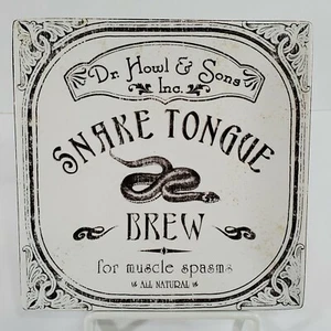 222 Fifth Dr Howl & Sons Snake Tongue Brew 8" Plate Hallow Apothecary Halloween  - Picture 1 of 7