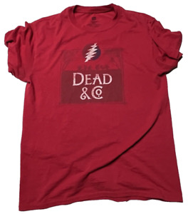 DEAD & COMPANY Folsom Field Boulder Red Volunteer Mens M T-Shirt Grateful Dead
