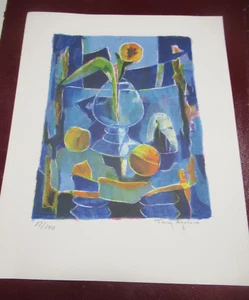 TONY AGOSTINI LITHOGRAPHIE ORIGINALE SIGNEE "NATURE MORTE" 1960 Tirage 140 EX. - Imagen 1 de 4