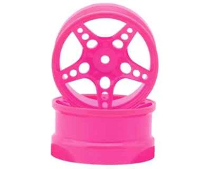 24K RC 1/10 R-Fighter Drift Wheels (Pink) (2) 6mm Offset mit 12mm Hex TAF26016 - Bild 1 von 2