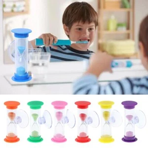 Colorful Sucker Tooth Brushing 3-Minute Sand Clock Sand timer Hourglass - Picture 1 of 18