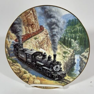 Río Grande Sobre el Cañón Placa La Edad de Oro de los Ferrocarriles Americanos 1991 - Imagen 1 de 5