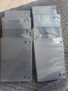 Lot of 8 Empty Black DVD Replacement Cases - Picture 1 of 4