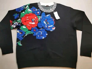 TORY BURCH Womens Size XL Wool Blend Floral Crew Neck Sweater (BNWT) Oversized - Picture 1 of 19