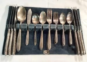 Antique Grosvenor 1921 Community Oneida Silver Plate Silverware Flatware 38 Pcs. - Picture 1 of 15