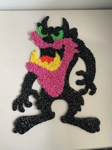 Tazmanian Devil Melted Popcorn Plastic Wall Decor Vintage 1970s - Picture 1 of 5