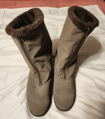 Chromatics Mujer Bolsos Copo de Nieve Taupe Frontal Cremallera Forrada Botas Impermeables Talla 8 Foto 1 de 4