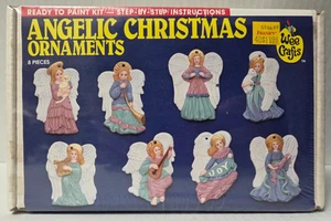 Wee Crafts Malset 21032 Engel Weihnachtsschmuck 8 Stück Vintage Hergestellt in den USA - Bild 1 von 2