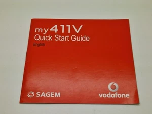 Nowy stary zapas angielski sagem MY 411V telefon komórkowy szybki start instrukcja obsługi - Zdjęcie 1 z 8