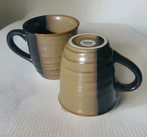 2er Set Sango Goldstaub schwarz Muster Kaffeetassen Tassen #5022 keine Risse oder Chips - Bild 1 von 4