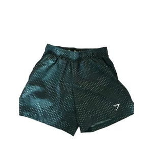 Gymshark Herren M Sport Shorts Running Liner Print grün Basketball Training - Bild 1 von 10