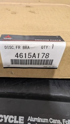 Nuevo rotor de freno de disco delantero genuino OEM Mitsubishi # 4615A178 Foto 1 de 3