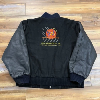 Chaqueta Universitaria Negra Indianápolis Baloncesto Universitario Final Four 1997 De Colección Foto 1 de 4