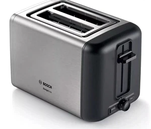 2-Slice Toaster Stainless Steel 970 W Silver Bread Toaster Sandwhich Breakfast - Picture 1 of 6