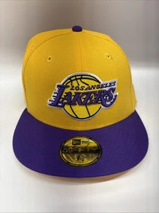 Los Angeles Lakers NBA New Era 59Fifty Fitted Hat - Size 7 1/2 - Picture 1 of 5