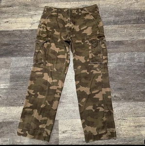 Y2K No Boundaries Vintage Cargo Micro geschliffen Heavy Twill Herren 34x32 Skater Camouflage - Bild 1 von 22