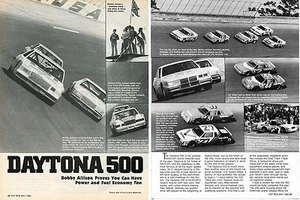 1982 Great 3 Page Pic Article of NASCAR Daytona 500 Allison Waltrip Petty Foyt - Picture 1 of 3
