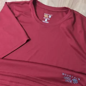 Mountain Hardwear Tech Performance Shirt Mens L Dark Orange Athletic Stretch Run - Picture 1 of 7