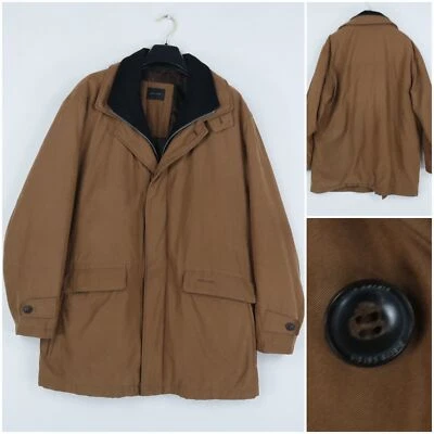 Mens PIERRE CARDIN Jacket XL Size US 48 Brown Lined Winter Puffer Coat - Image 1 of 4