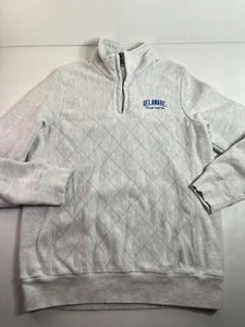 Champion Reverse Weave Diamond Stitching Delaware Blue Hens 1/4 Zip Pullover SML - Picture 1 of 10