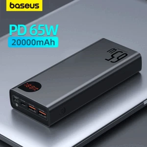 Baseus 65W Power Bank Quick Charging Powerbank Portable Charger For phone Laptop - Picture 1 of 10