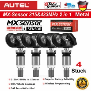 4* Universal Autel Reifendrucksensoren 433Mhz 315Mhz TPMS Sensor Pragrammier DHL - Bild 1 von 12