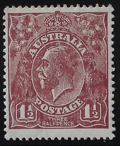 Australia 1918 KGV sg63/sc43, 1.1/2d red-brown, sg wmk 6A, MM OG, CV£14 (c891 - Picture 1 of 3