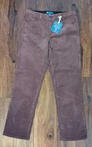 NEW DEMOCRACY Ab Solution Womens 14 Corduroy Straight Leg Pants Elastic Waist - Picture 1 of 11