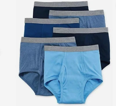 Calzoncillos de algodón de corte completo para hombre grande 6 piezas ropa interior 4XL 54-56 solo azul oscuro Foto 1 de 2