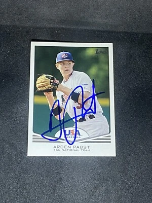 Arden Pabst 2011 Topps USA Baseball #35 Auto Autographed Signed Card - Image 1 of 3