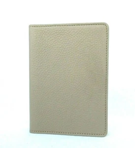 Neiman Marcus Notebook Leather Cover 7" Refillable Wire-O Gift Box Stone $105 - Picture 1 of 8