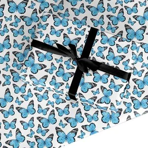 Blue Butterfly Wrapping Paper Gift Wrap - Picture 1 of 8