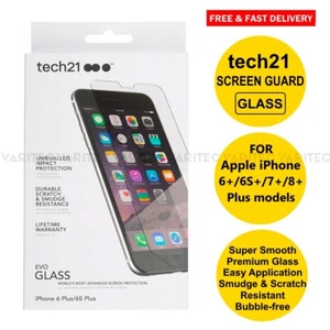 Tech21 Tempered Glass Screen Protector Saver Guard for iPhone 6+ 6S+ 7+ 8+ Plus - Picture 1 of 1